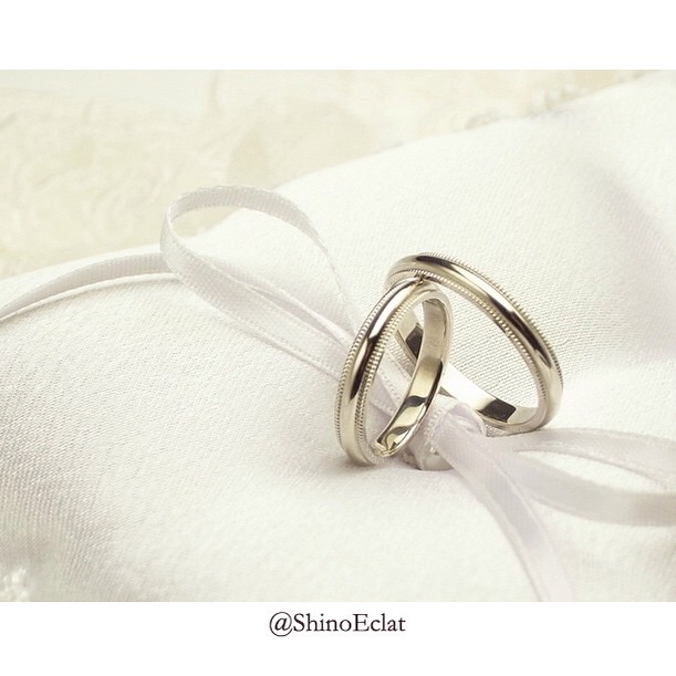 ミルグレイン-マリッジリング-結婚指輪-鍛造リング-ミル打ち